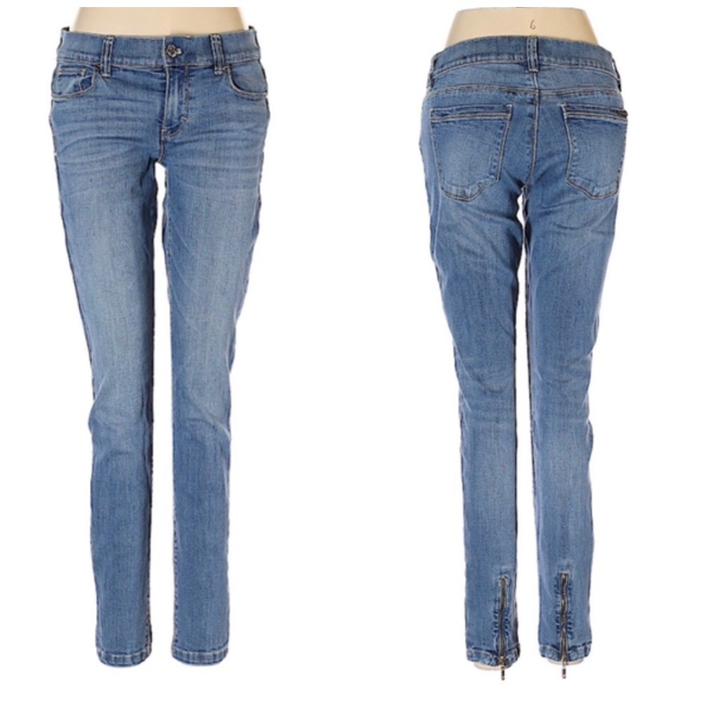 WHBM Skinny Jeans with Zipper Detail